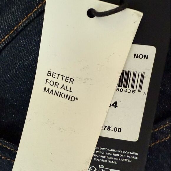 7 For All Mankind The Straight Classic Dark Blue Jeans Los Angeles Men’s Size 34 - Picture 7 of 12